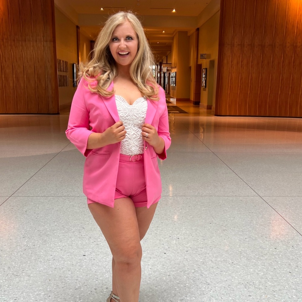 NWT JOYFUNEAR Pink Suit Set